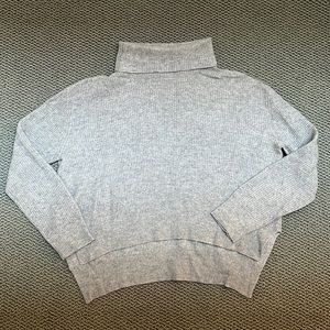 Eileen Fisher cashmere turtleneck cropped split hem sweater